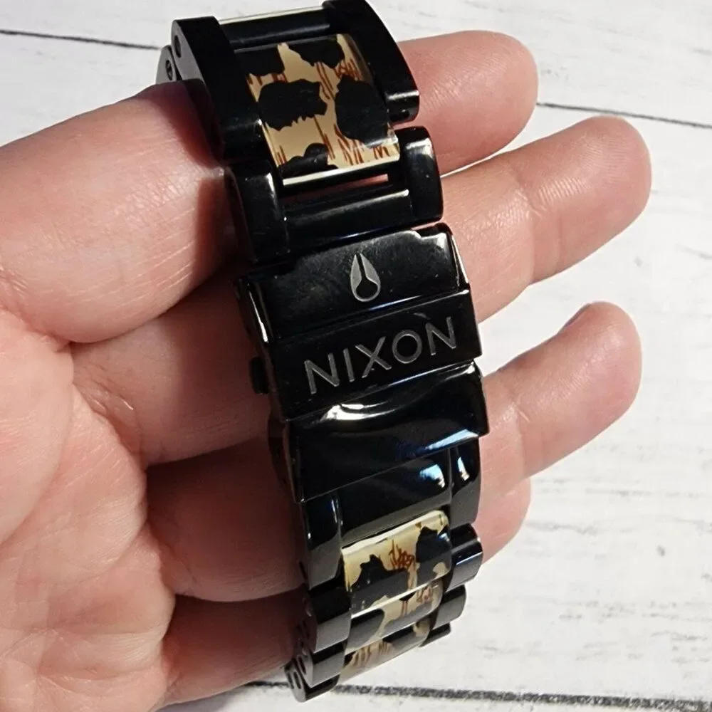 Nixon A0371153 42-20 Chrono All Black / Leopard Watch - Picture 5 of 7